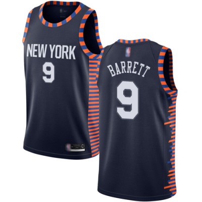 Nike New York Knicks #9 R.J. Barrett Navy Youth NBA Swingman City Edition 201819 JerseyV